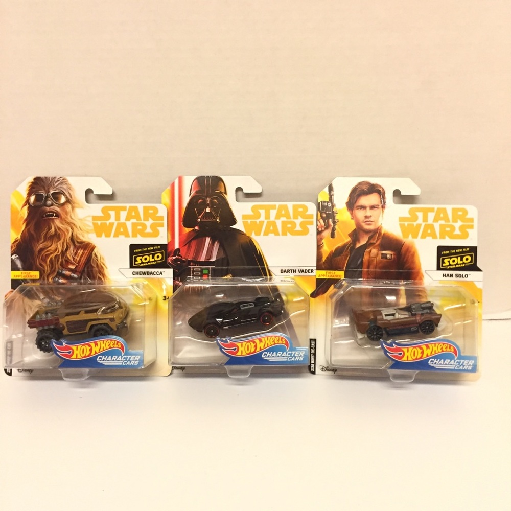 Hot wheels Star Wars 3 character cars brand new